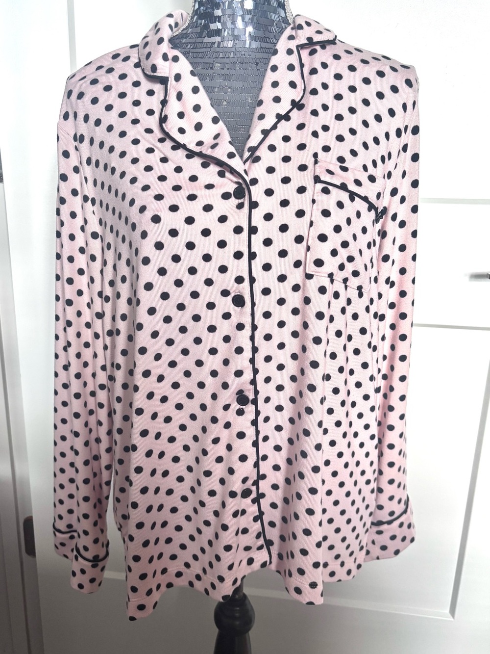 Kate Spade Lady Dot Long Sleeve Pajama Top